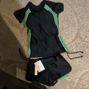 Taosha Black and Green Swim Set